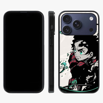 Demon Slayer Glass Case displayed upright for full design visibility and premium finish.