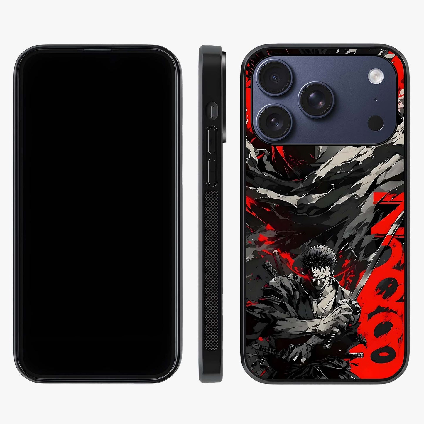 Demon Sword Resolve Glass Case displayed upright for full design visibility and premium finish.