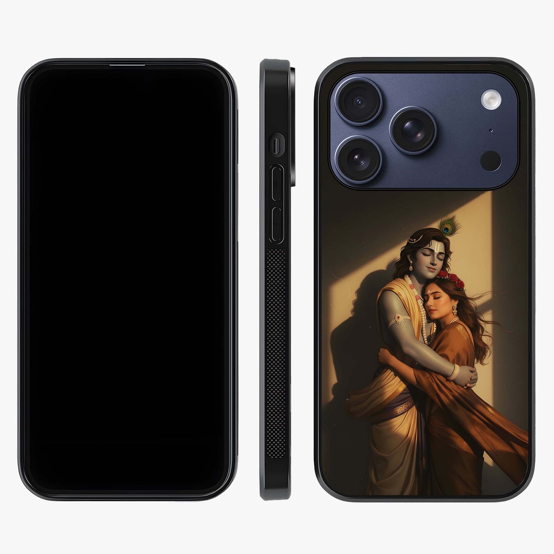 Divine Eternal Love Glass Case displayed upright for full design visibility and premium finish.
