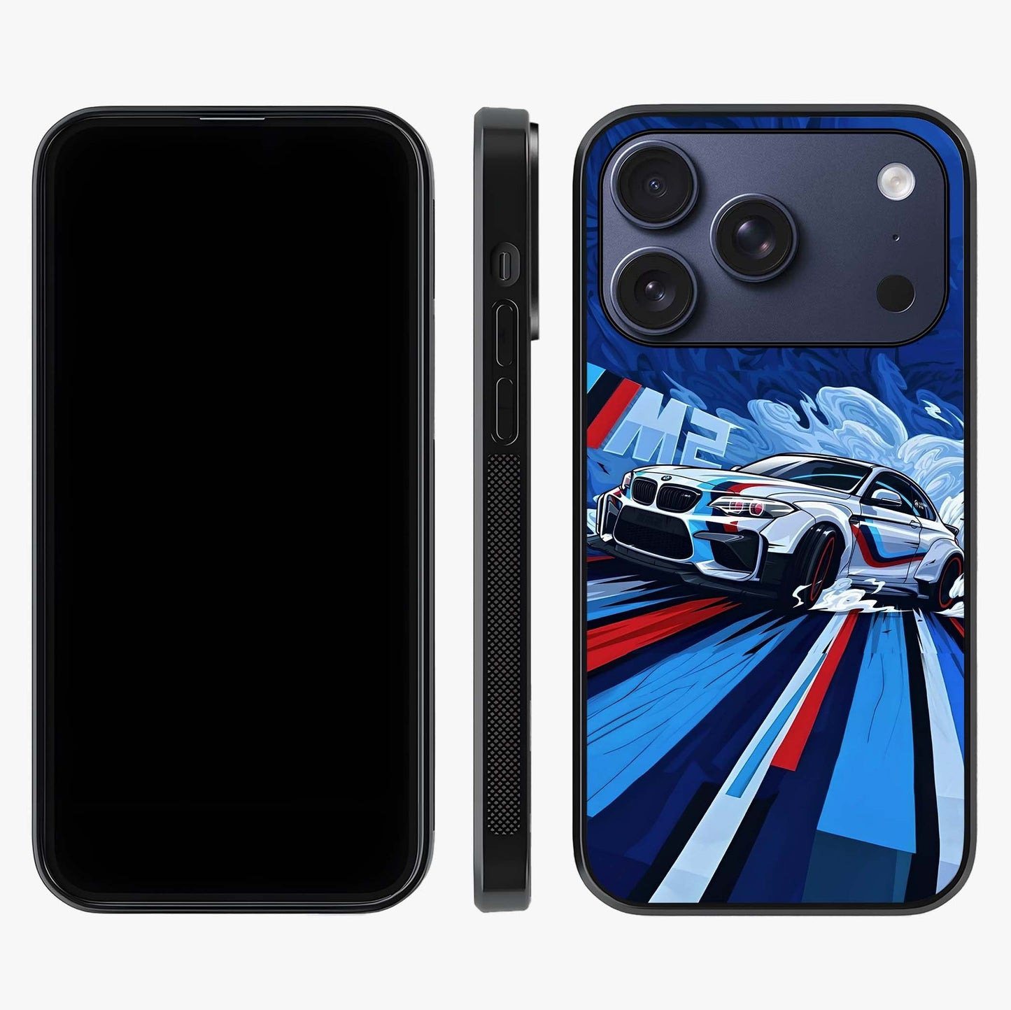 Drift Power Rush Glass Case displayed upright for full design visibility and premium finish.