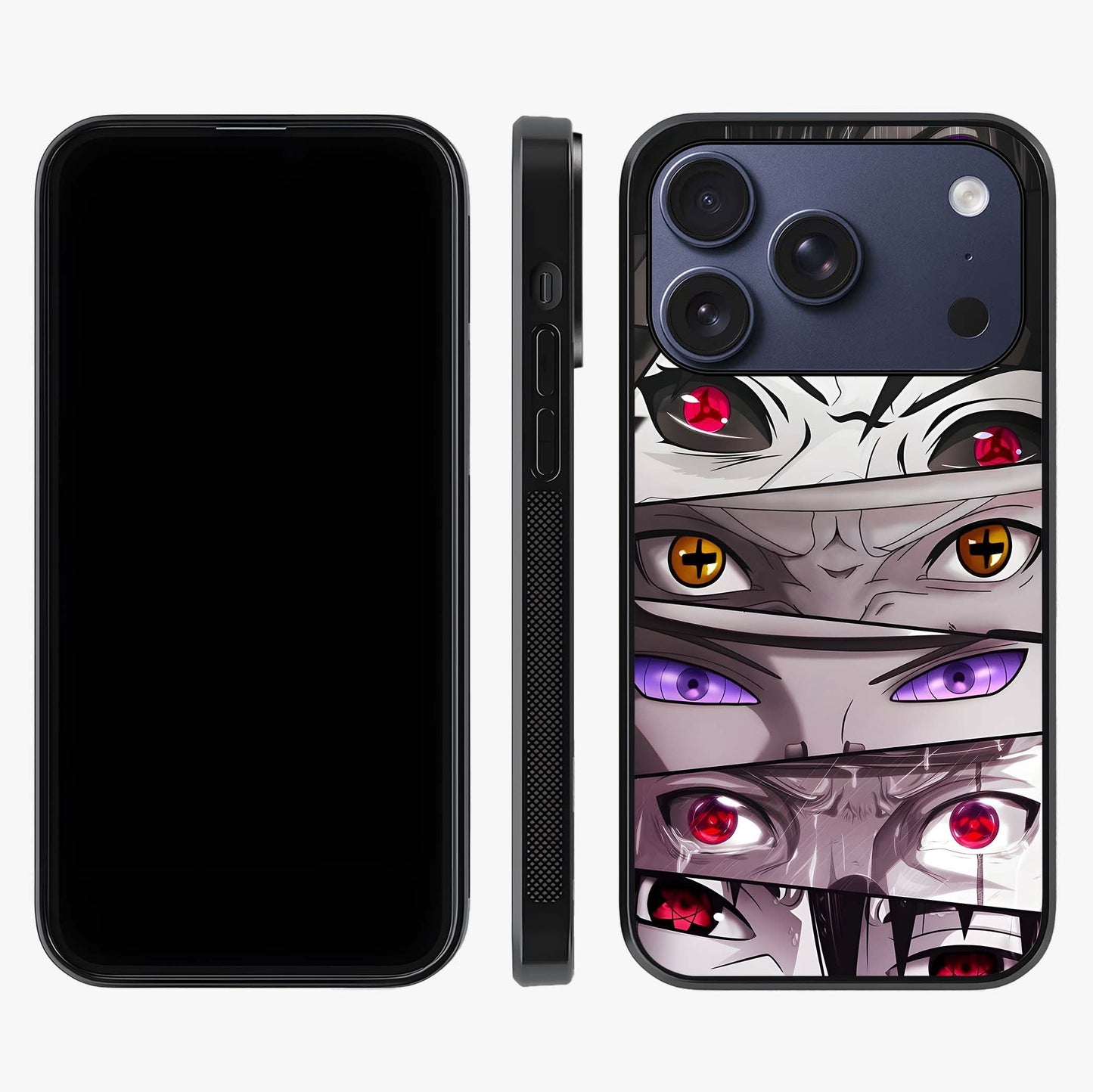 Eyes Of Destiny Glass Case displayed upright for full design visibility and premium finish.