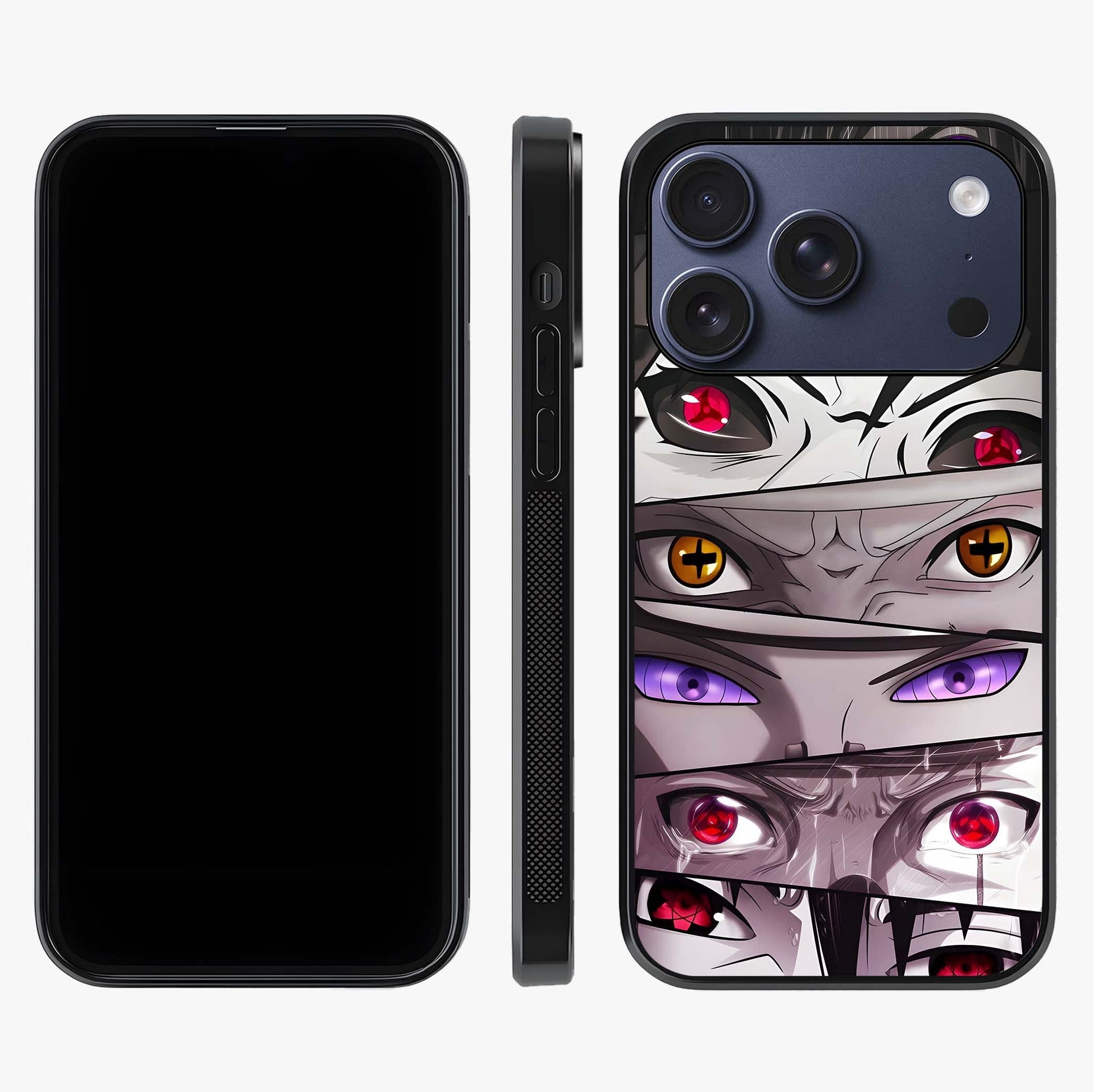 Eyes Of Destiny Glass Case displayed upright for full design visibility and premium finish.