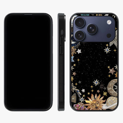 Galactic Jewel Stars Glass Case displayed upright for full design visibility and premium finish.