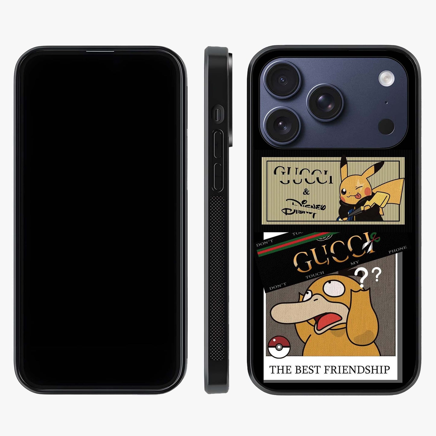 Gucci Play Mashup Glass Case displayed upright for full design visibility and premium finish.
