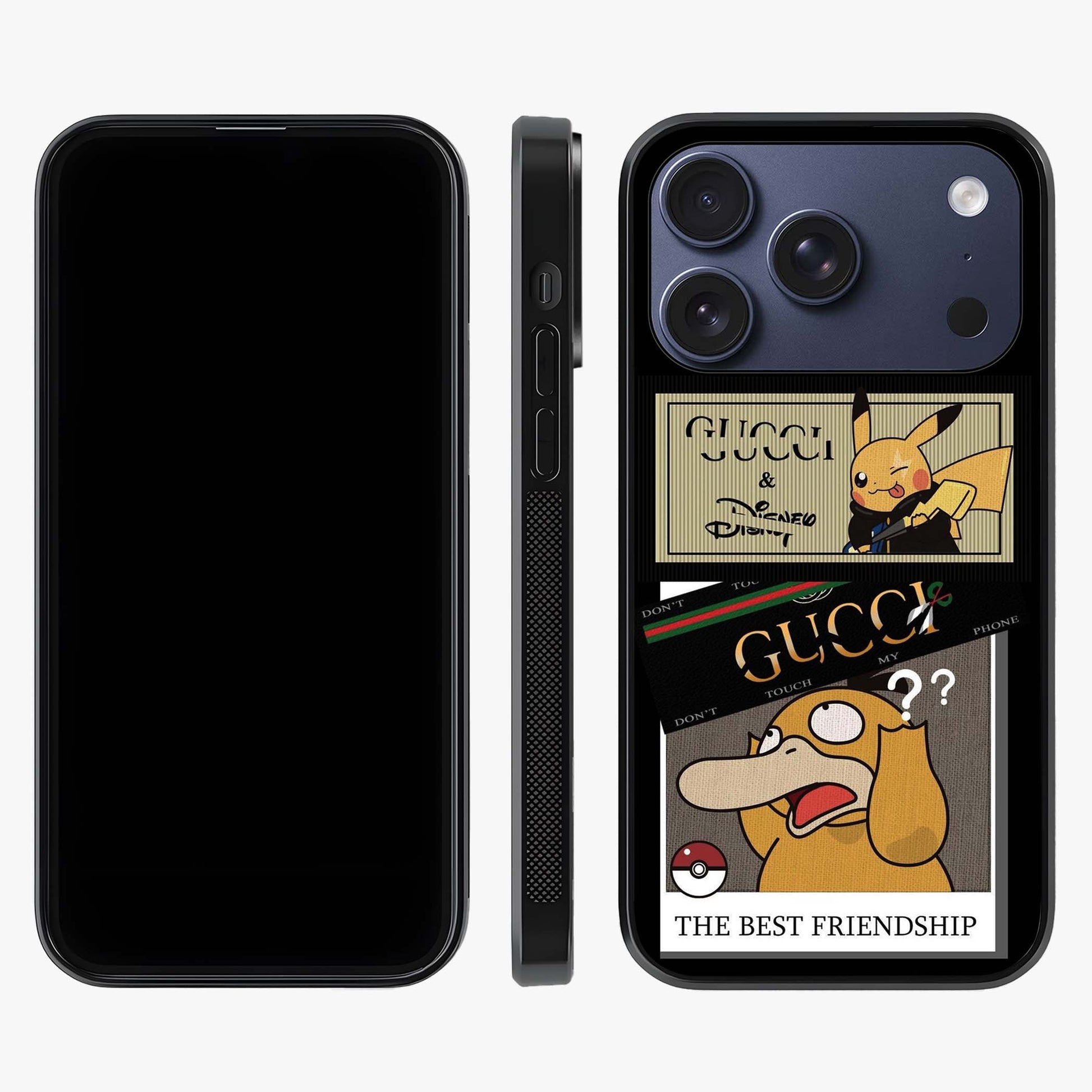 Gucci Play Mashup Glass Case displayed upright for full design visibility and premium finish.