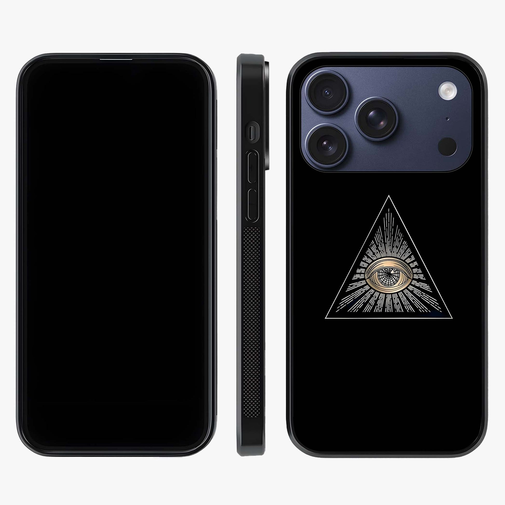Illuminati Evil Glass Case displayed upright for full design visibility and premium finish.