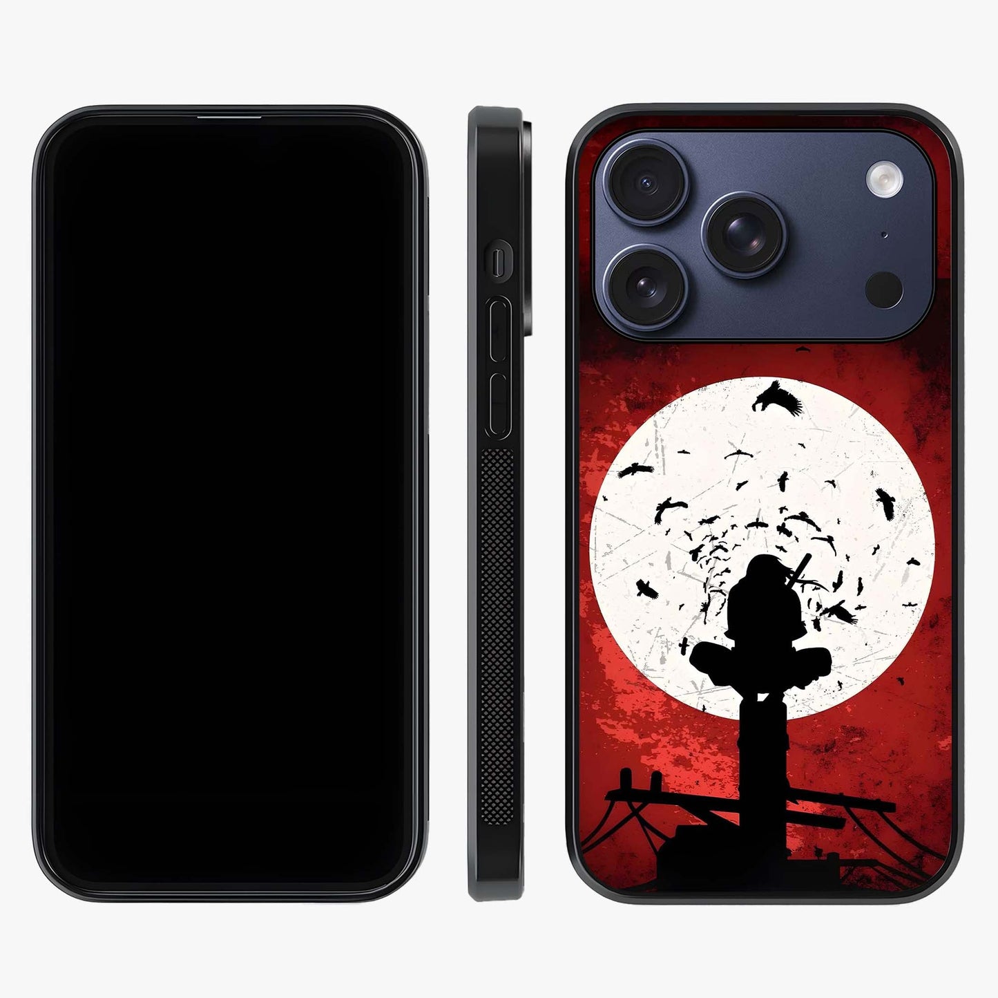 Itachi Limited Edition Naruto Anime Glass Case displayed upright for full design visibility and premium finish.