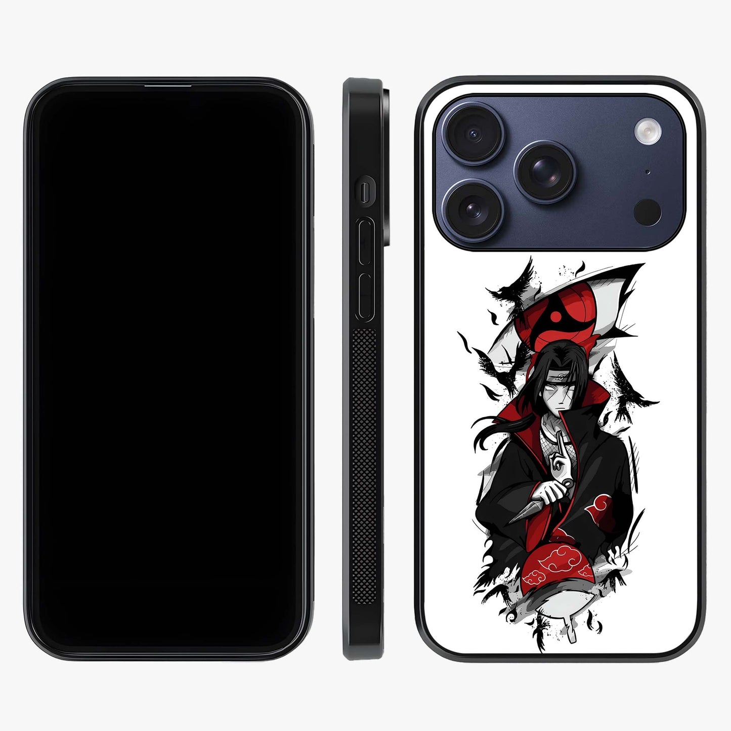 Itachi Sharingan Glass Case displayed upright for full design visibility and premium finish.