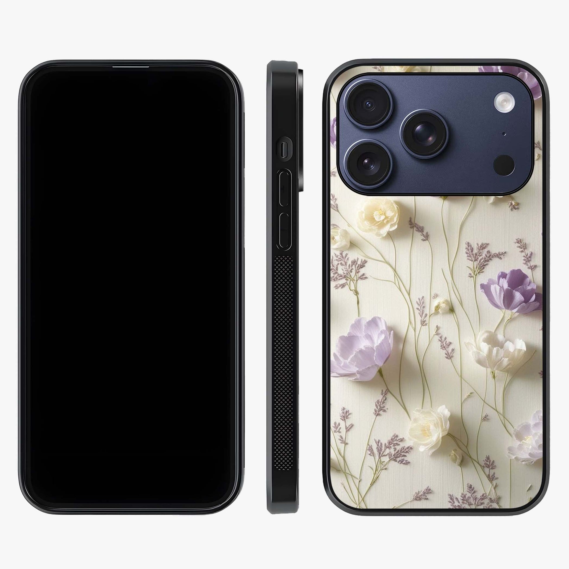 Lilac Breeze Harmony Glass Case displayed upright for full design visibility and premium finish.