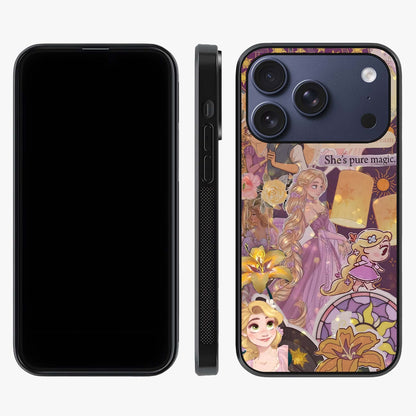 Magical Tangled Dream Glass Case displayed upright for full design visibility and premium finish.