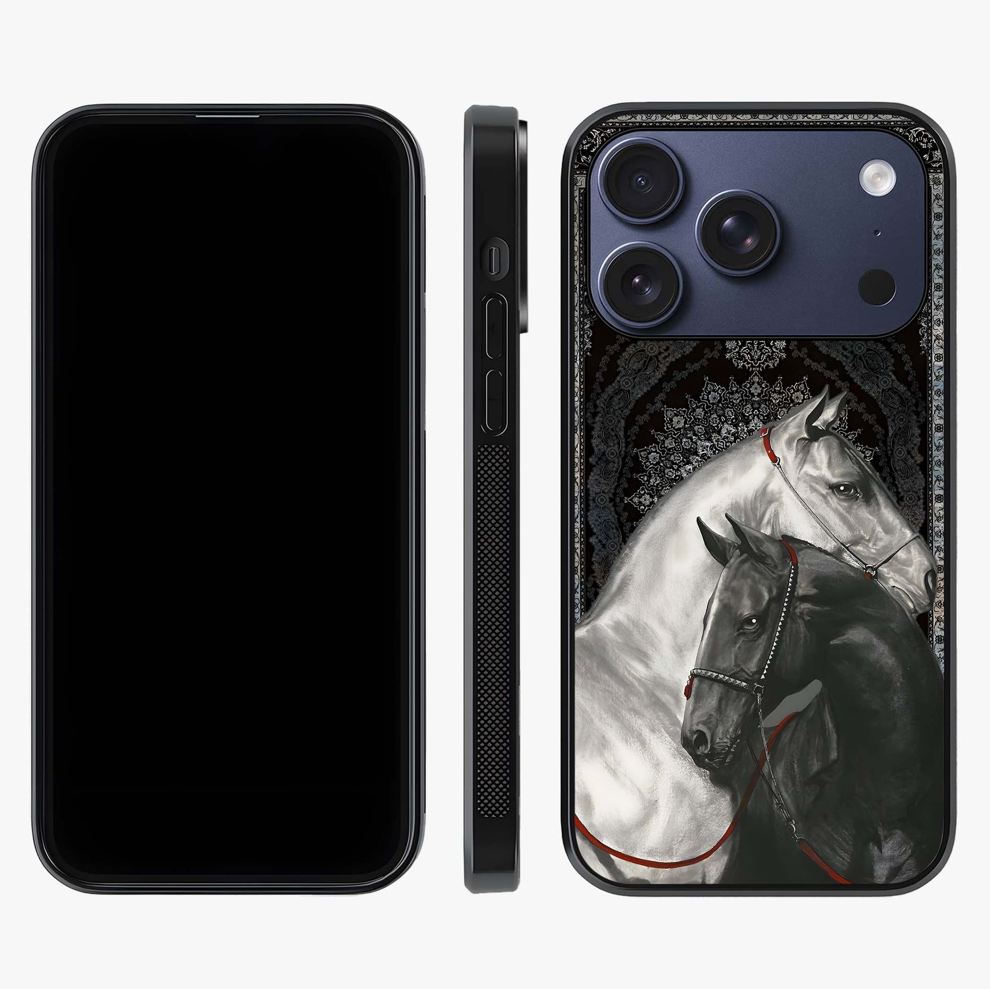 Majestic Ride Legacy Glass Case displayed upright for full design visibility and premium finish.
