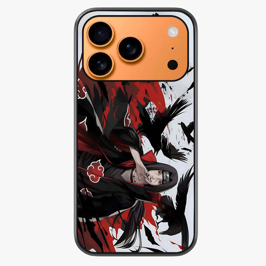 Crimson Crow Illusion Glass Case captured at a warm angle highlighting gloss, texture and premium glass finish.