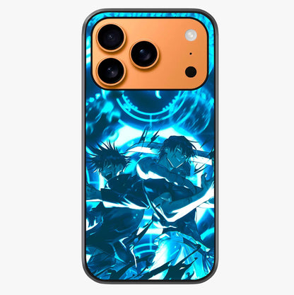 Cursed Energy Clash Glass Case captured at a warm angle highlighting gloss, texture and premium glass finish.