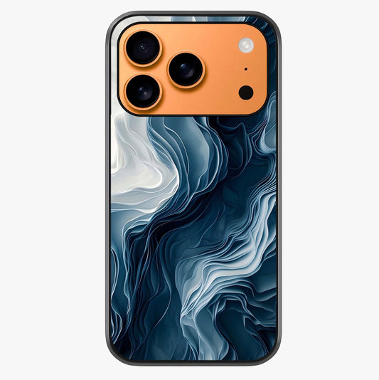 Ethereal Paper Marble Glass Case captured at a warm angle highlighting gloss, texture and premium glass finish.