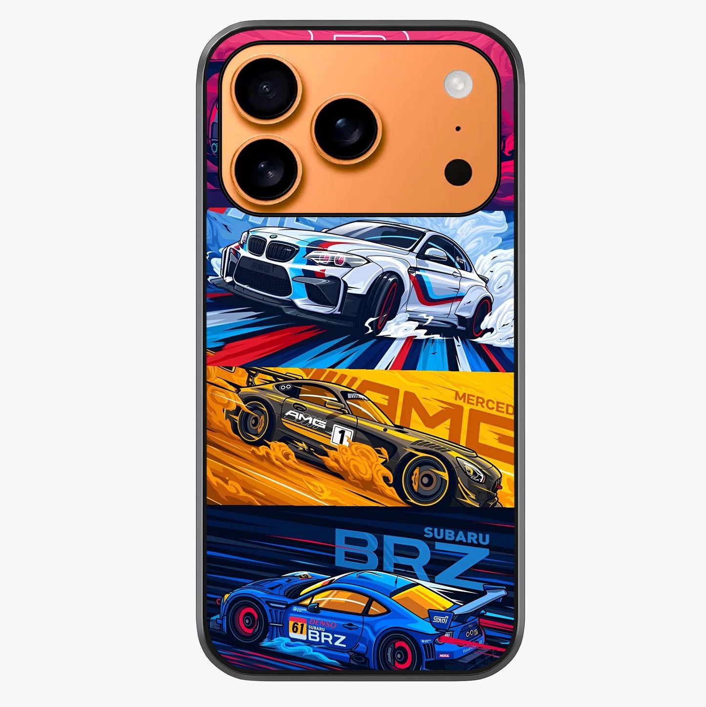Jdm Sports Car Glass Case captured at a warm angle highlighting gloss, texture and premium glass finish.