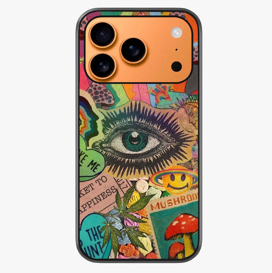 Mystic Eye Wonderland Glass Case captured at a warm angle highlighting gloss, texture and premium glass finish.