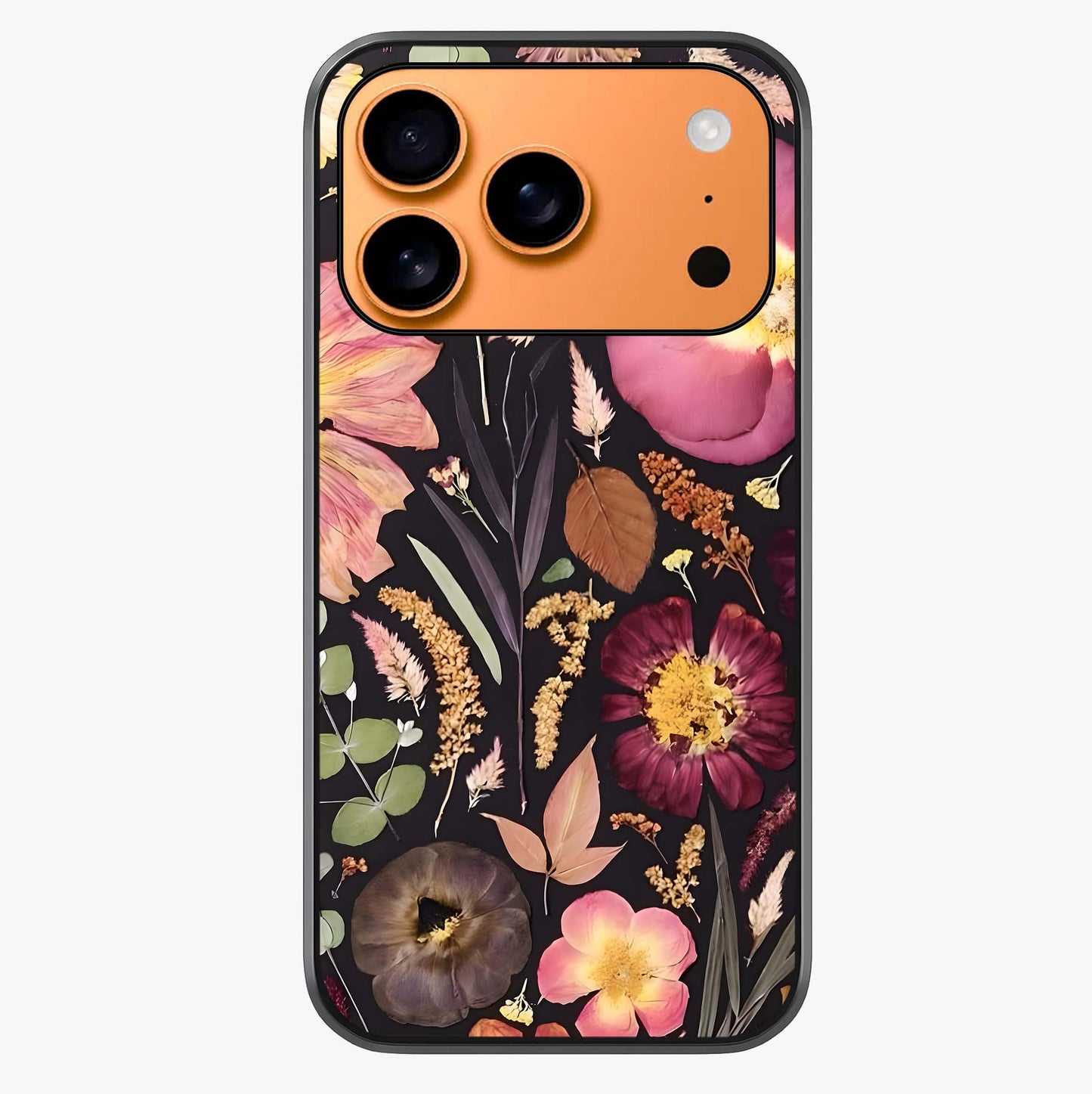 Petal Dream Tapestry Glass Case captured at a warm angle highlighting gloss, texture and premium glass finish.