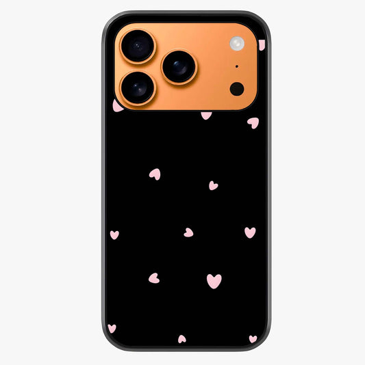 Pink Love Drops Glass Case captured at a warm angle highlighting gloss, texture and premium glass finish.