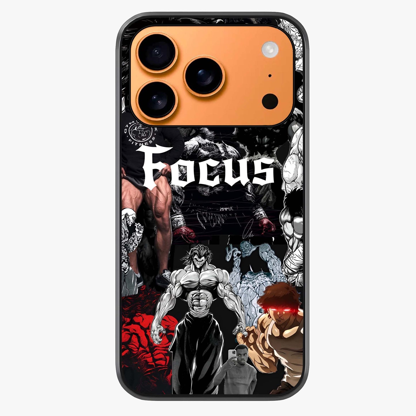 Relentless Power Focus Glass Case captured at a warm angle highlighting gloss, texture and premium glass finish.