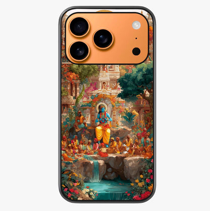 Sacred Sunlight Gods Glass Case captured at a warm angle highlighting gloss, texture and premium glass finish.