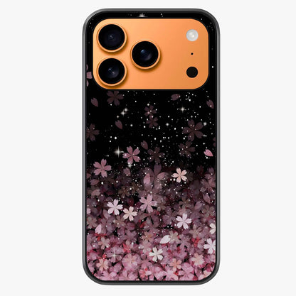 Small Starry Flowers Glass Case captured at a warm angle highlighting gloss, texture and premium glass finish.