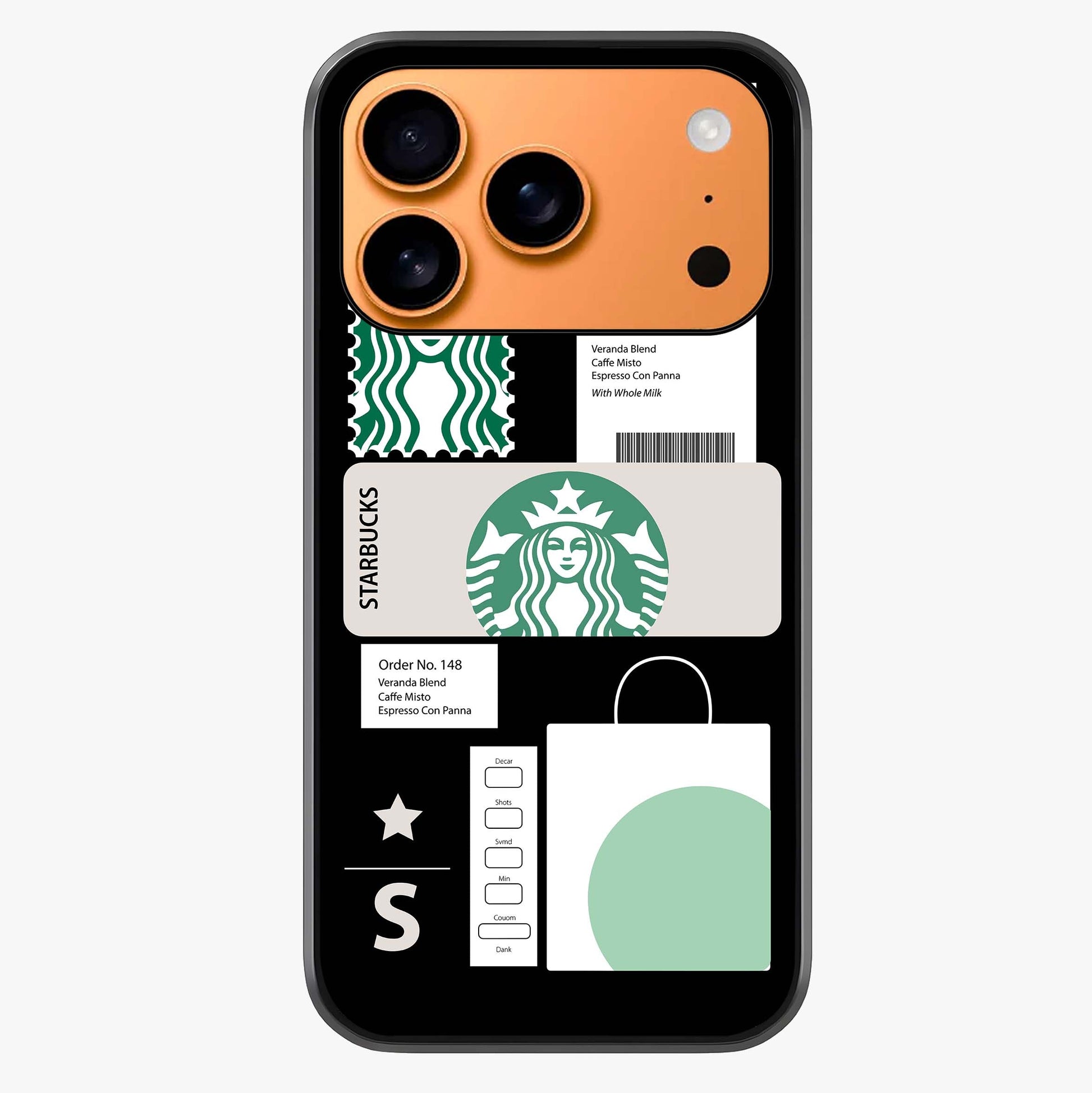 Starbucks Mocha Glass Case captured at a warm angle highlighting gloss, texture and premium glass finish.
