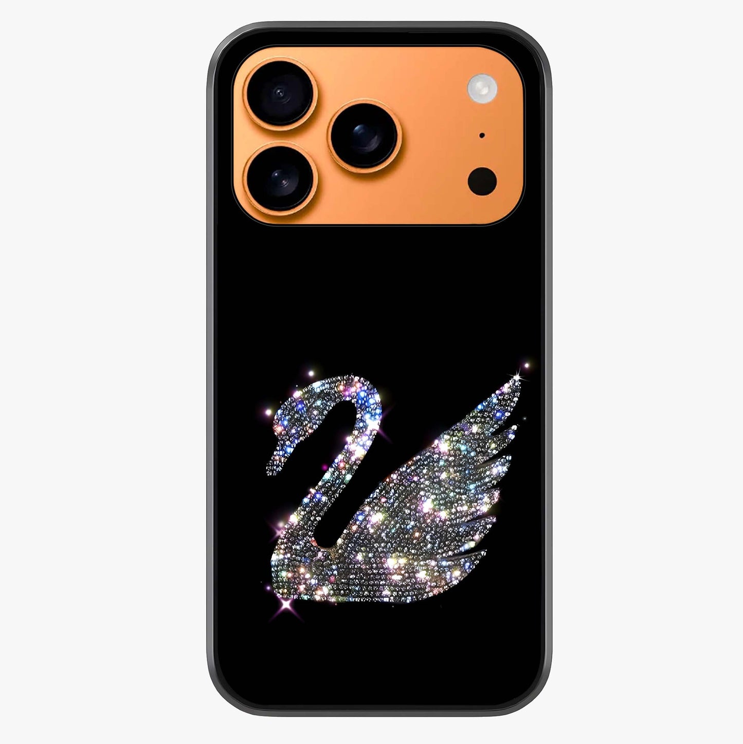 Starlit Swan Grace Glass Case captured at a warm angle highlighting gloss, texture and premium glass finish.