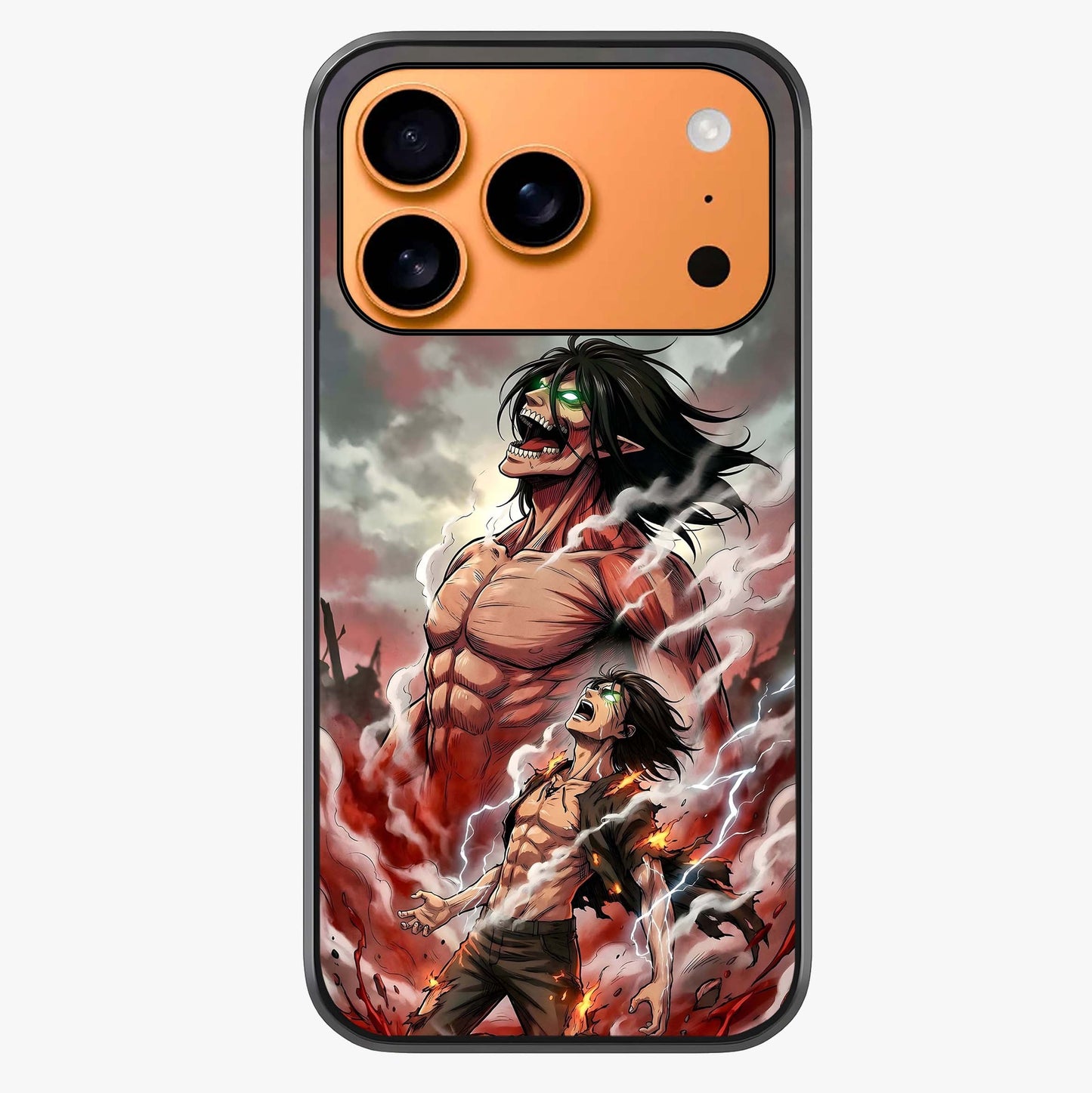 Titan Awakening Fury Glass Case captured at a warm angle highlighting gloss, texture and premium glass finish.