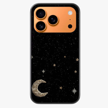 Twinkle Star With Half Moon Glass Case captured at a warm angle highlighting gloss, texture and premium glass finish.