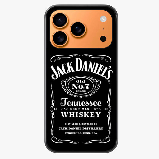 Vintage Whiskey Heritage Glass Case showing full back design in clean flat view with glossy glass finish.