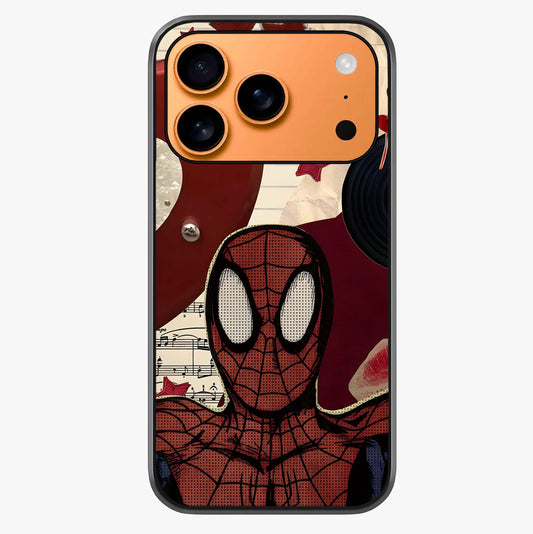 Web Warrior Vibes Glass Case showing full back design in clean flat view with glossy glass finish.