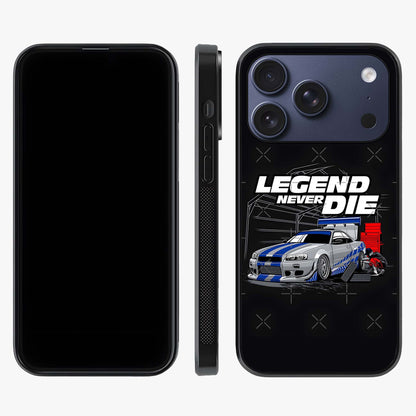 Midnight Racing Legacy Glass Case displayed upright for full design visibility and premium finish.