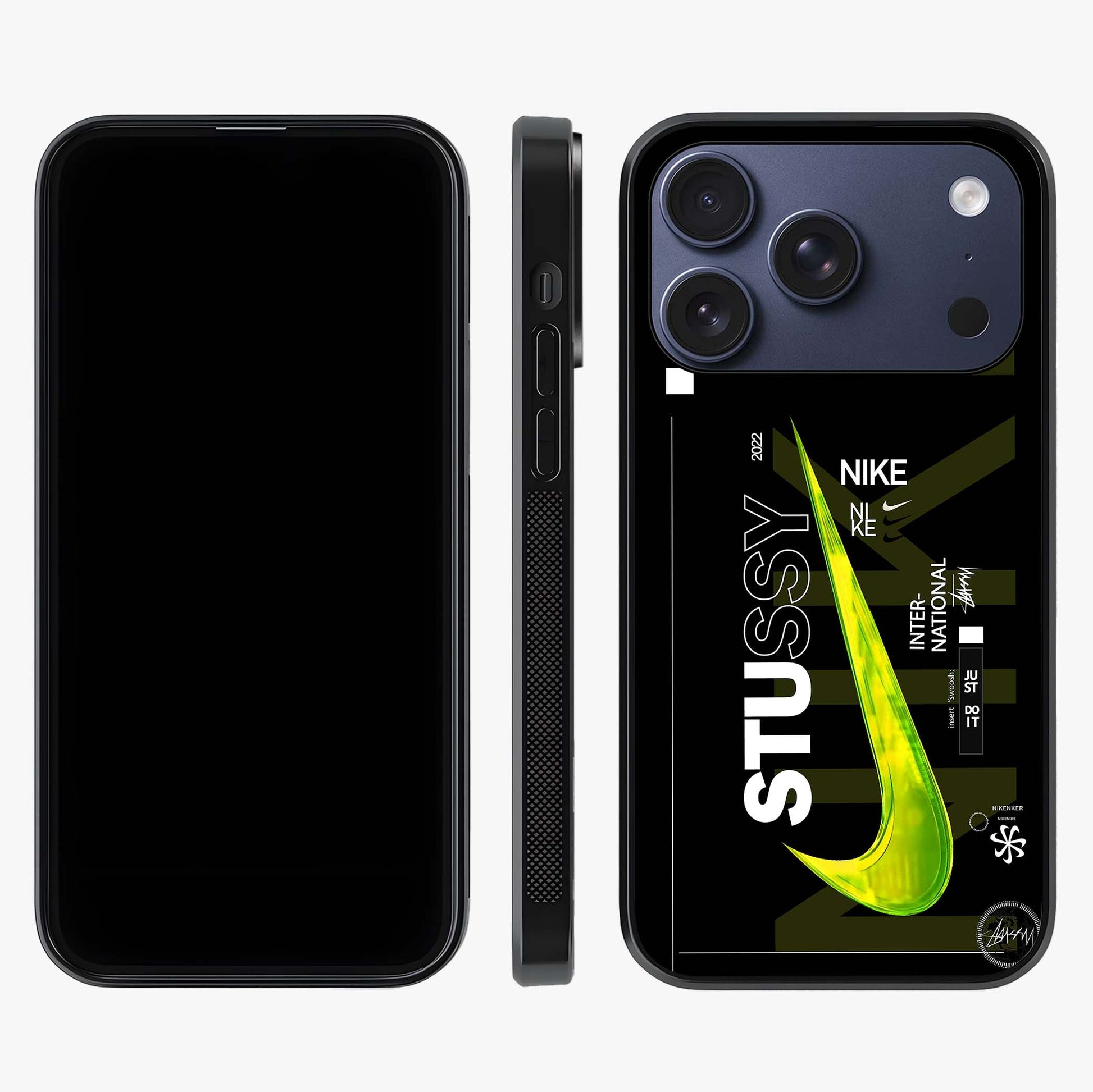 Neon Street Edition Glass Case displayed upright for full design visibility and premium finish.
