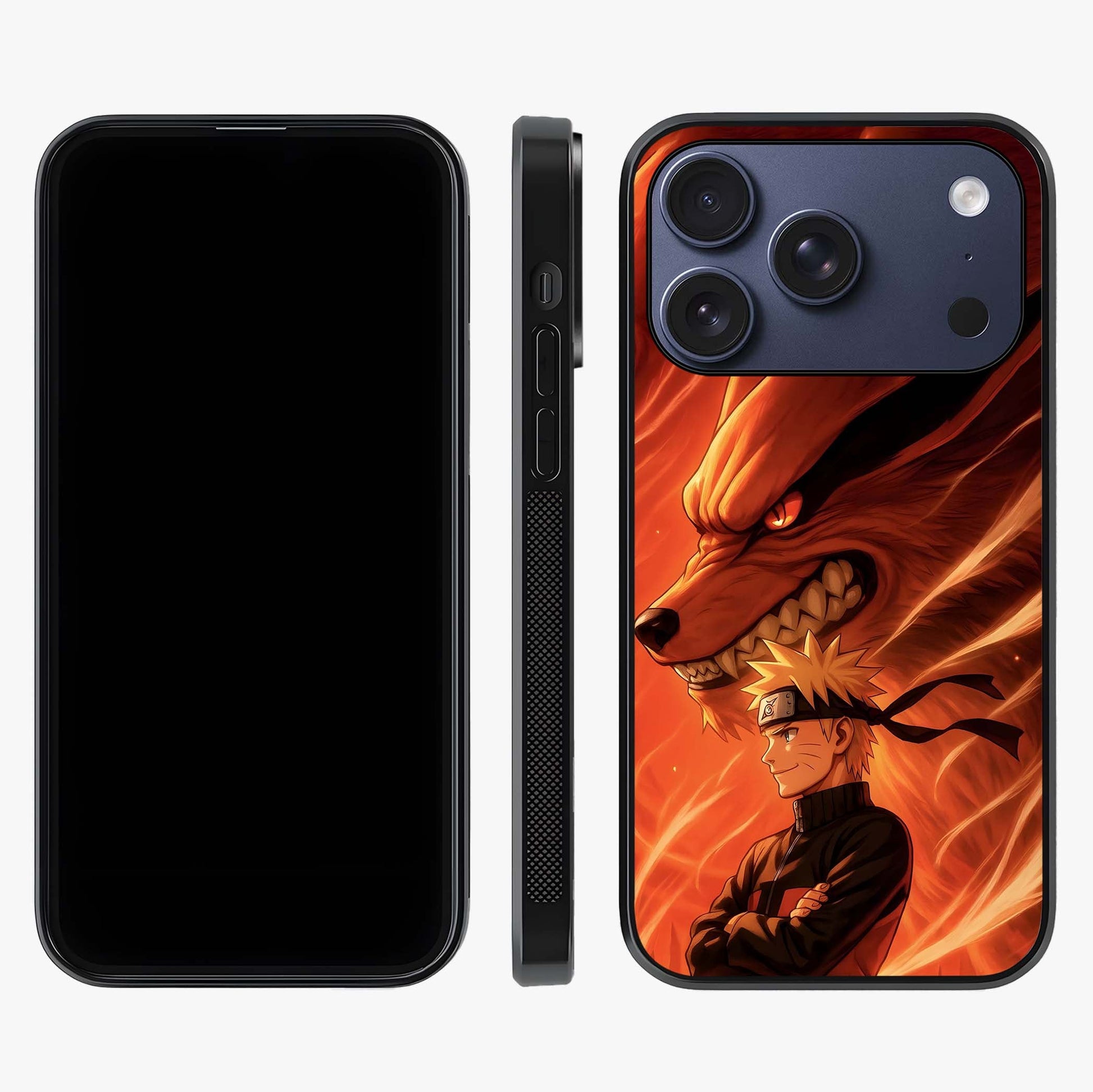 Nine Tails Legacy Glass Case displayed upright for full design visibility and premium finish.