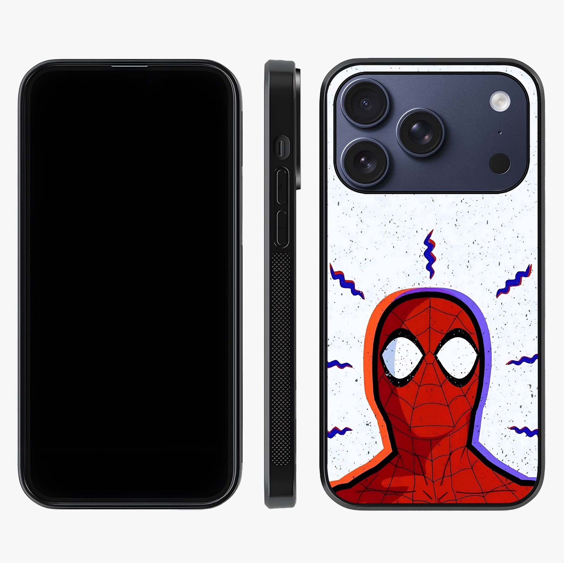 Omg Spiderman Glass Case displayed upright for full design visibility and premium finish.
