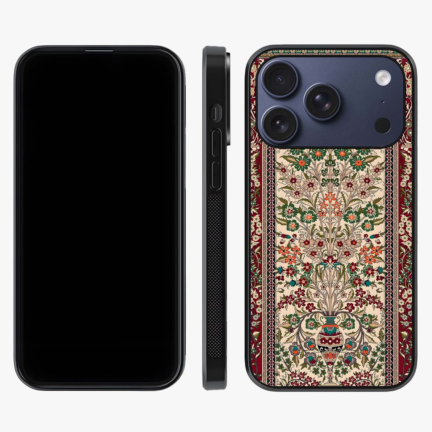 Persian Inspired Glass Case displayed upright for full design visibility and premium finish.