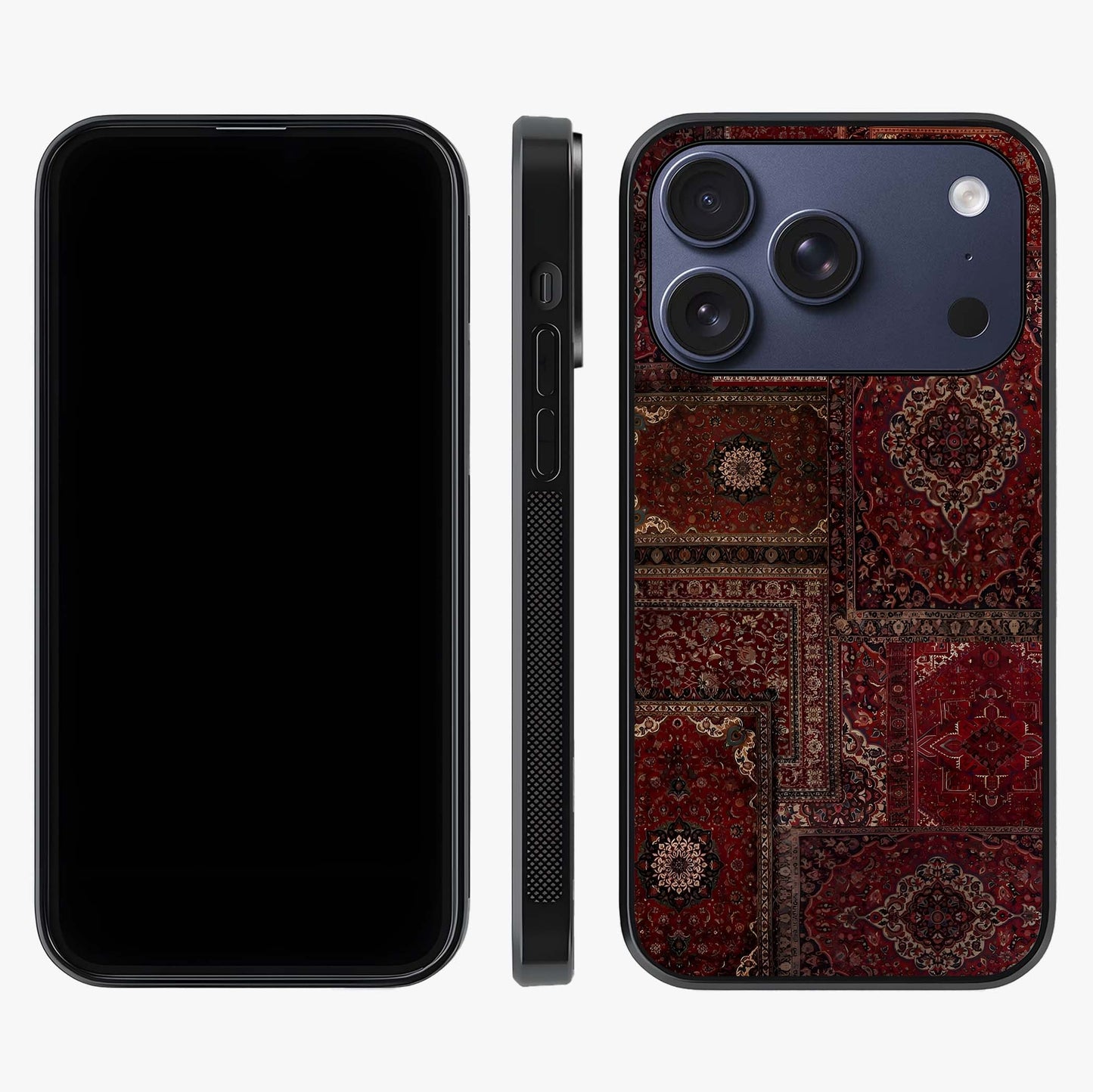Persian Velvet Tale Glass Case displayed upright for full design visibility and premium finish.