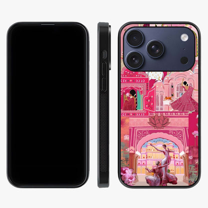 Pink Palace Muse Glass Case displayed upright for full design visibility and premium finish.