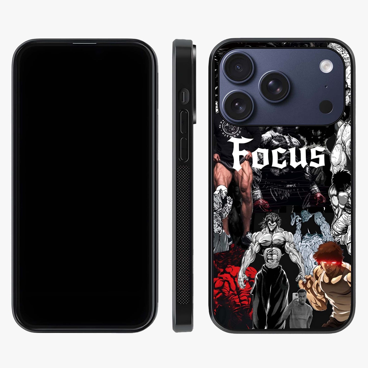 Relentless Power Focus Glass Case displayed upright for full design visibility and premium finish.