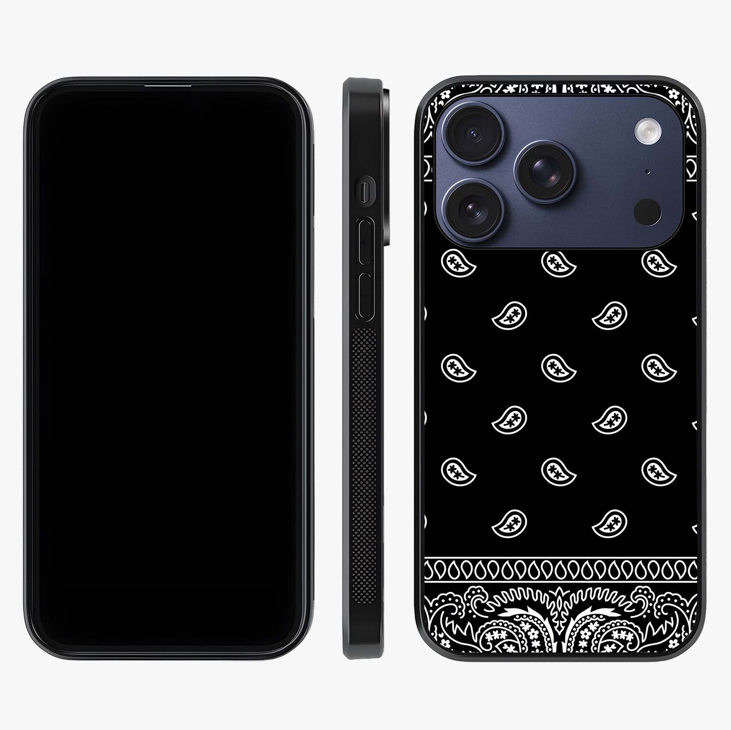 Retro Rebel Threads Glass Case displayed upright for full design visibility and premium finish.