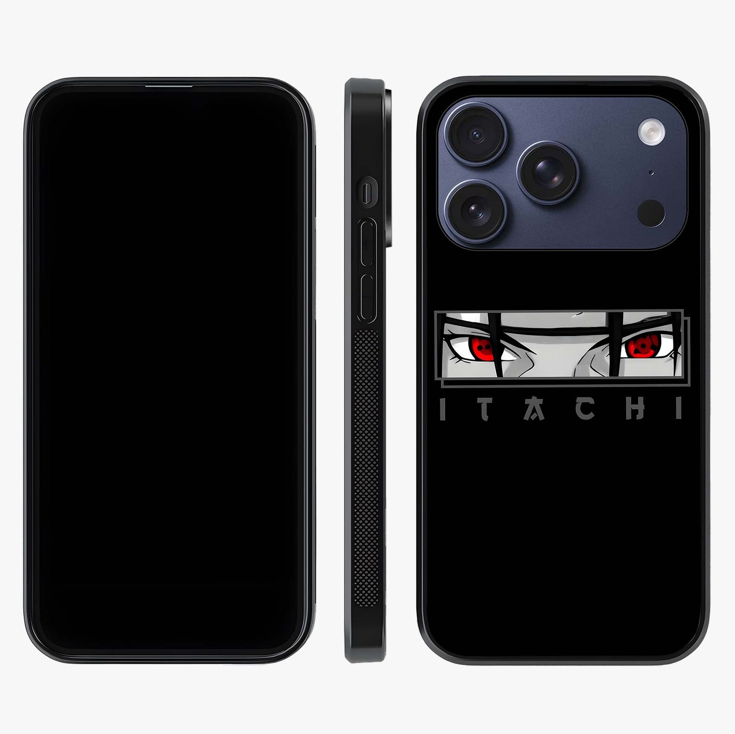 Scarlet Gaze Dominance Glass Case displayed upright for full design visibility and premium finish.