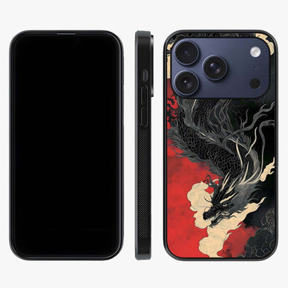 Shadow Dragon Fury Glass Case displayed upright for full design visibility and premium finish.
