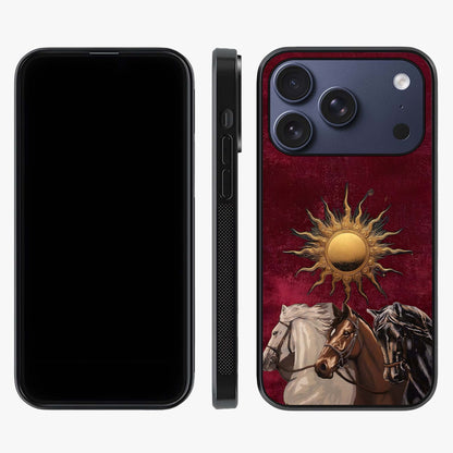 Solar Riders Glass Case displayed upright for full design visibility and premium finish.
