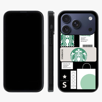 Starbucks Mocha Glass Case displayed upright for full design visibility and premium finish.