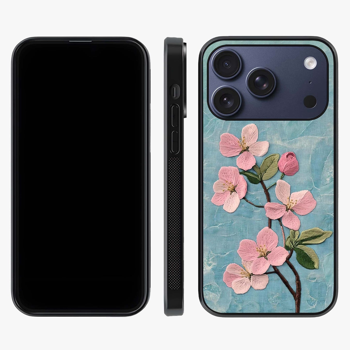 Threaded Blossom Breeze Glass Case displayed upright for full design visibility and premium finish.