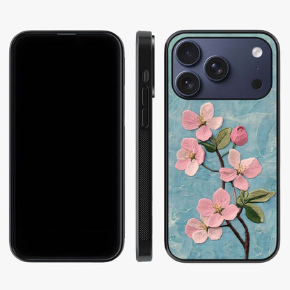 Threaded Blossom Breeze Glass Case displayed upright for full design visibility and premium finish.