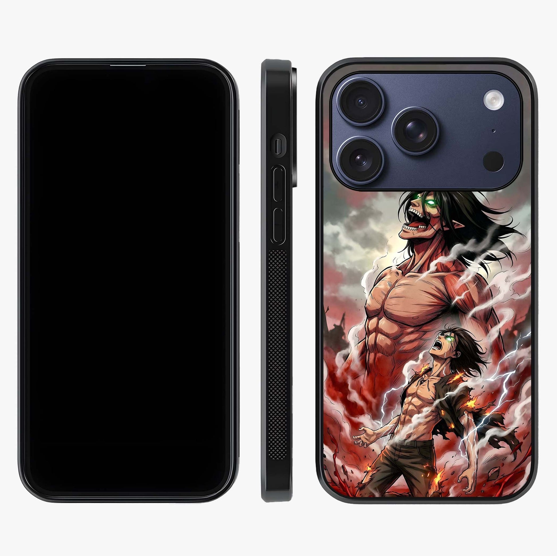 Titan Awakening Fury Glass Case displayed upright for full design visibility and premium finish.