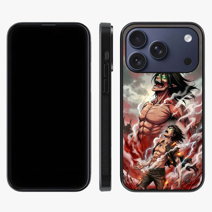 Titan Awakening Fury Glass Case displayed upright for full design visibility and premium finish.