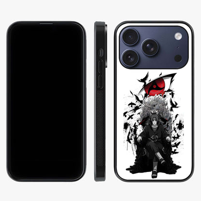 Uchiha Shadow Throne Glass Case displayed upright for full design visibility and premium finish.