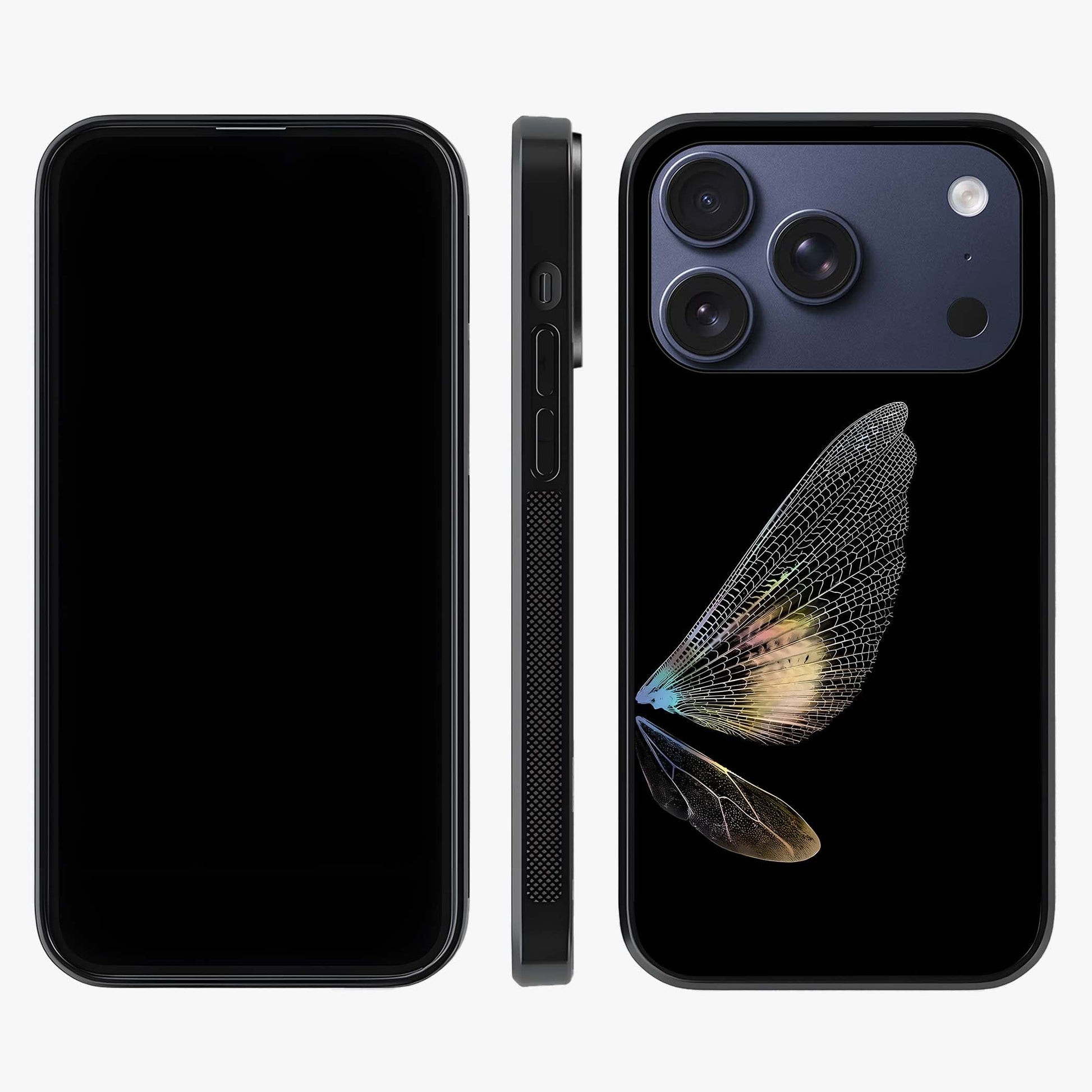 Whispers Of Wings Glass Case displayed upright for full design visibility and premium finish.